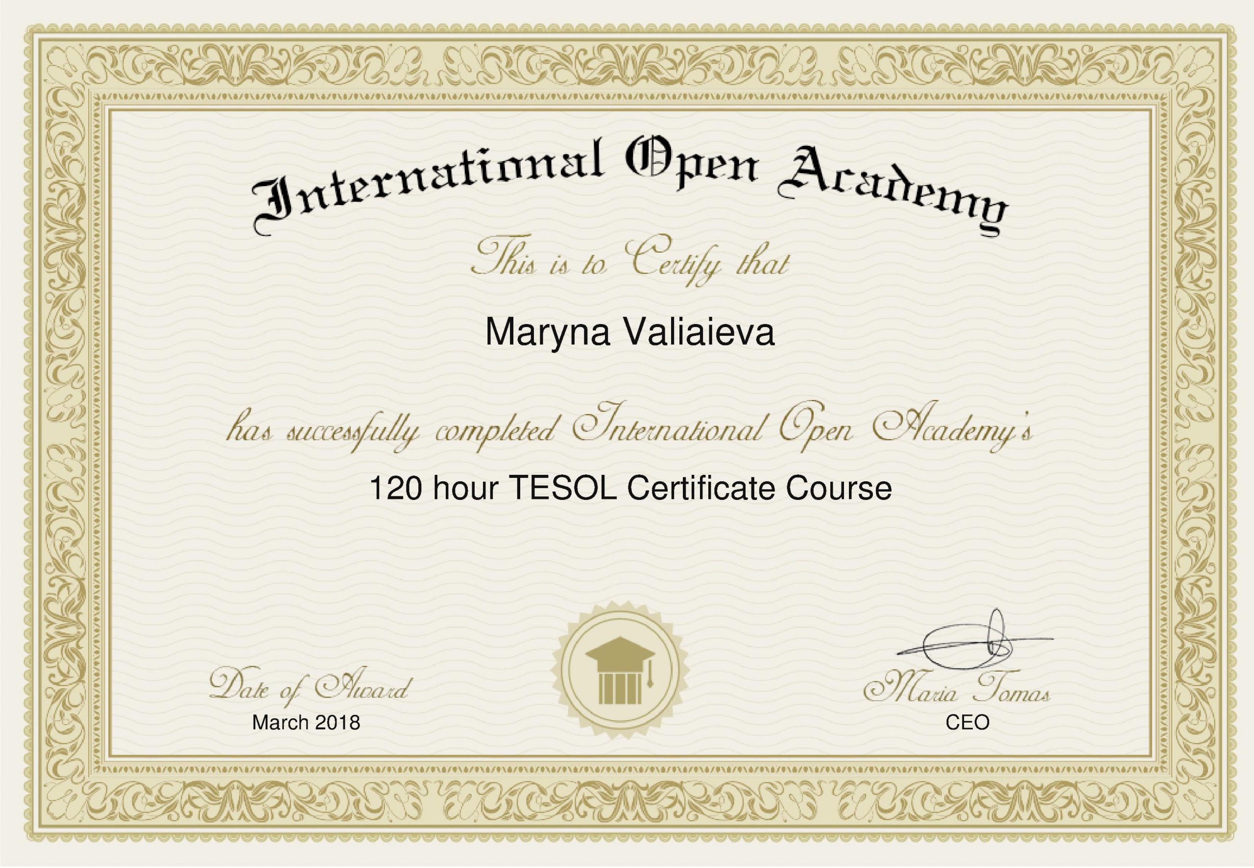 TESOL Certificate Course
